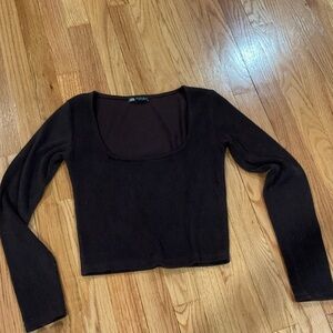 Zara Black Long Sleeve Women's Top